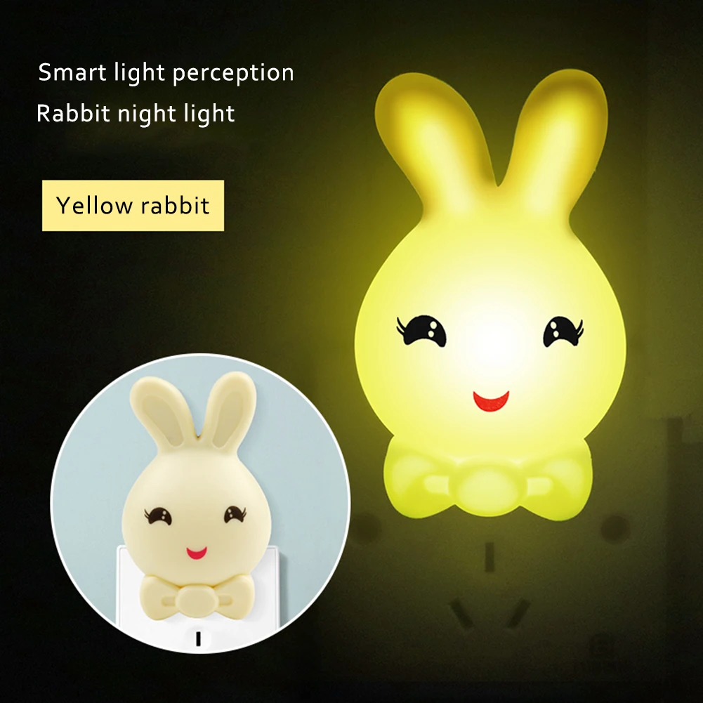

LED Rabbit Night Light Sensor Decorative Intelligent Lamp Home Lighting Intelligent Night Light Corridor Bathroom for Baby