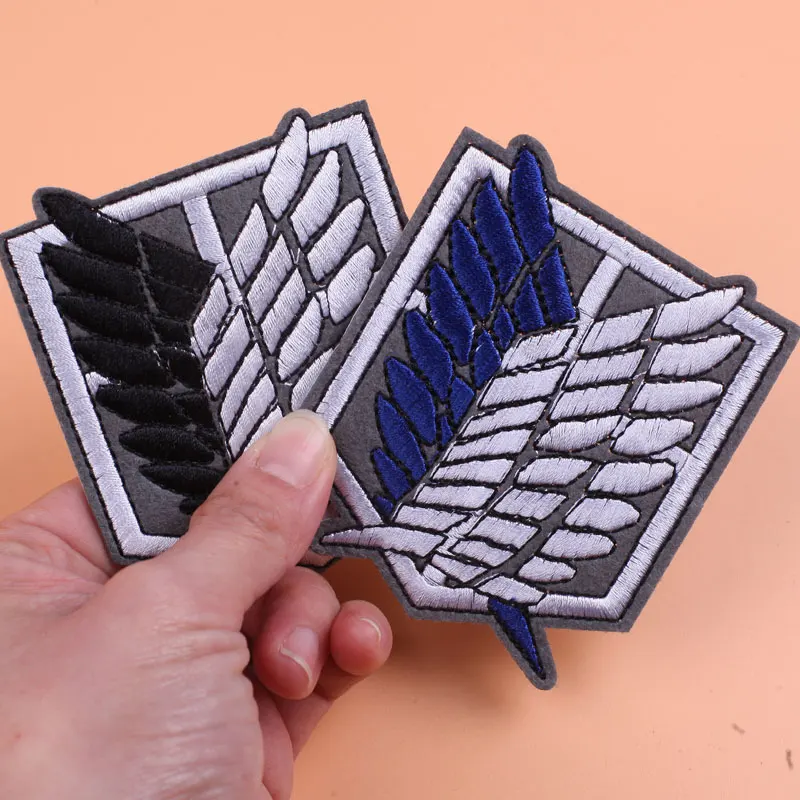 

Attack on Titan Anime Patch Cartoon Giant Investigation Team Free Wing Iron on Patch for Clothing Embroidered clorhing Stickers