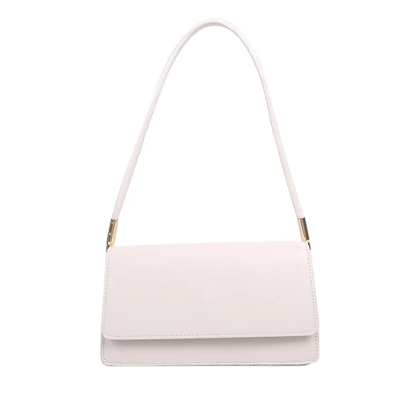 

Women's bag Autumn/winter Underarm Baguette Bag 2021 New style bag Women's plain color double small square bag
