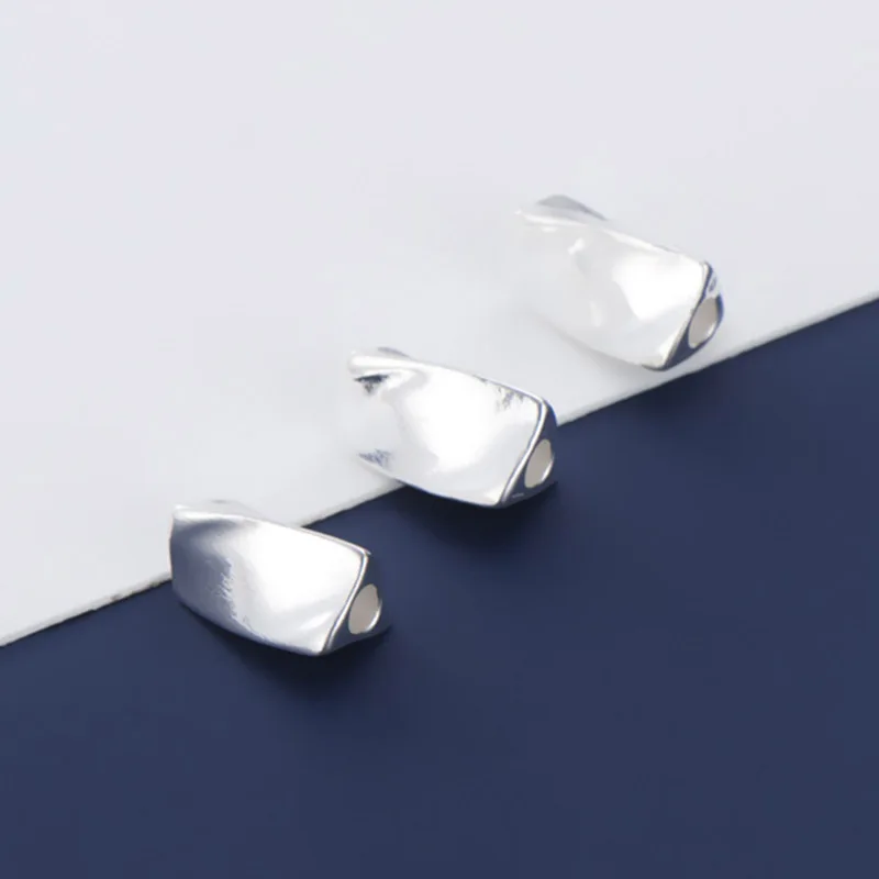 

2 шт., бусины из серебра 925 пробы, 8 мм