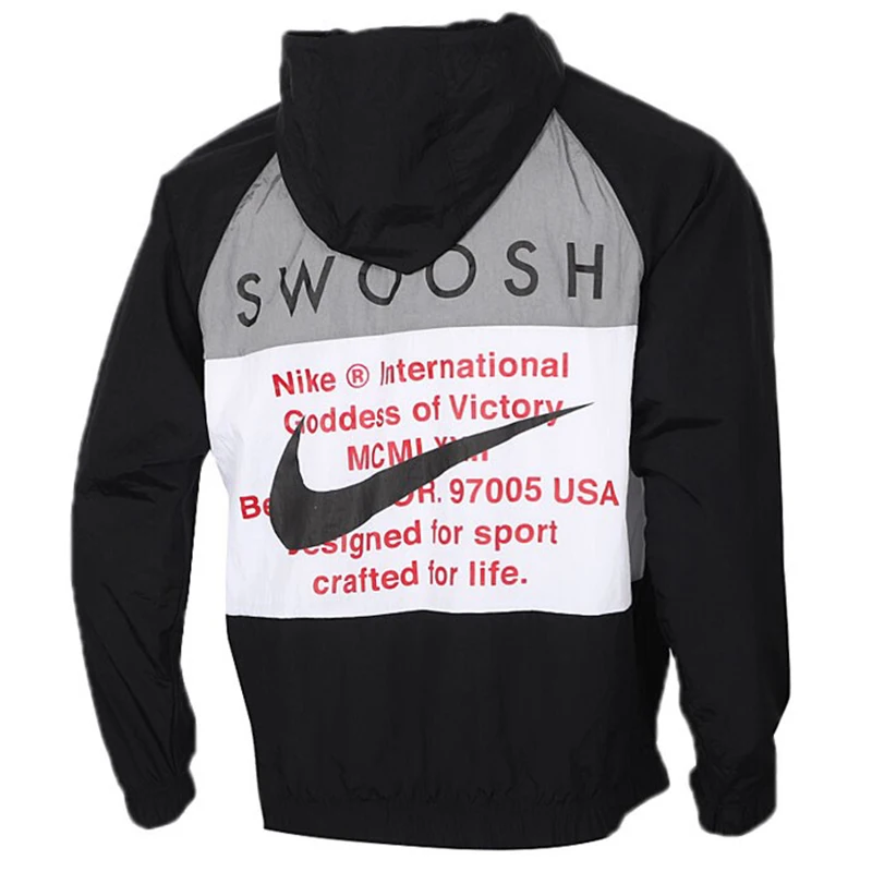 Original New Arrival NIKE M NSW SWOOSH JKT HD WVN Men's Jacket Hooded Sportswear | Спорт и развлечения
