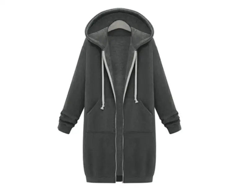 Женская зимняя теплая флисовая парка с капюшоном пальто длинная куртка верхняя