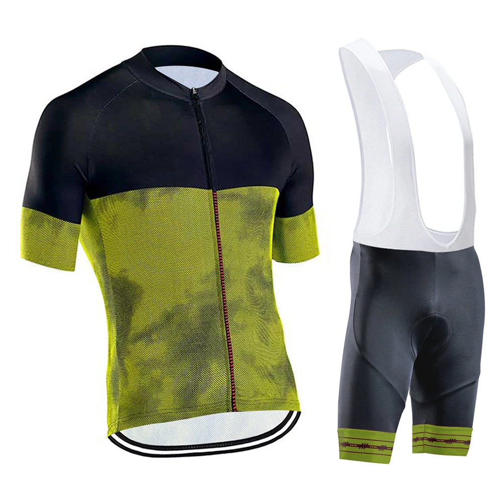 

Pro Cycling Clothing Men Polyester Cycling Set Bike Clothes Breathable Bicycle Wear Short Sleeve Cycling Jersey Set For Men