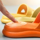 Тапочки женские для дома, летняя ванная комната, Нескользящие массажные, Эва, толстая подошва, прохладное сопротивление