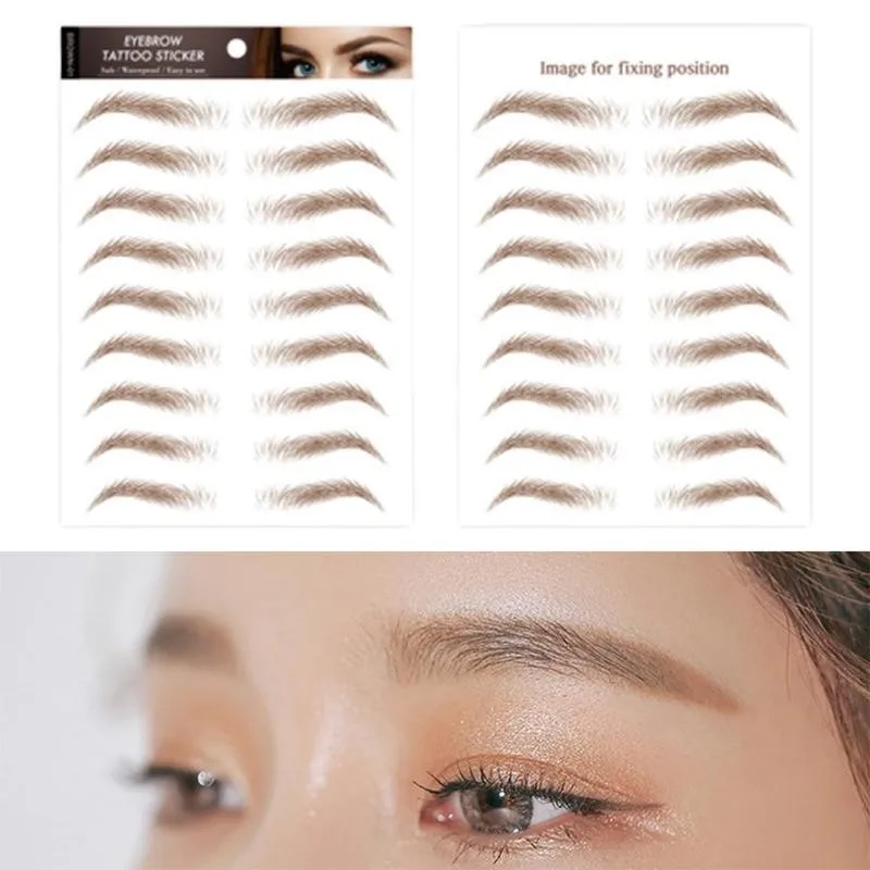 9 пар 3D волос как наклейка на брови тату для глаз бровей искусственная макияжа