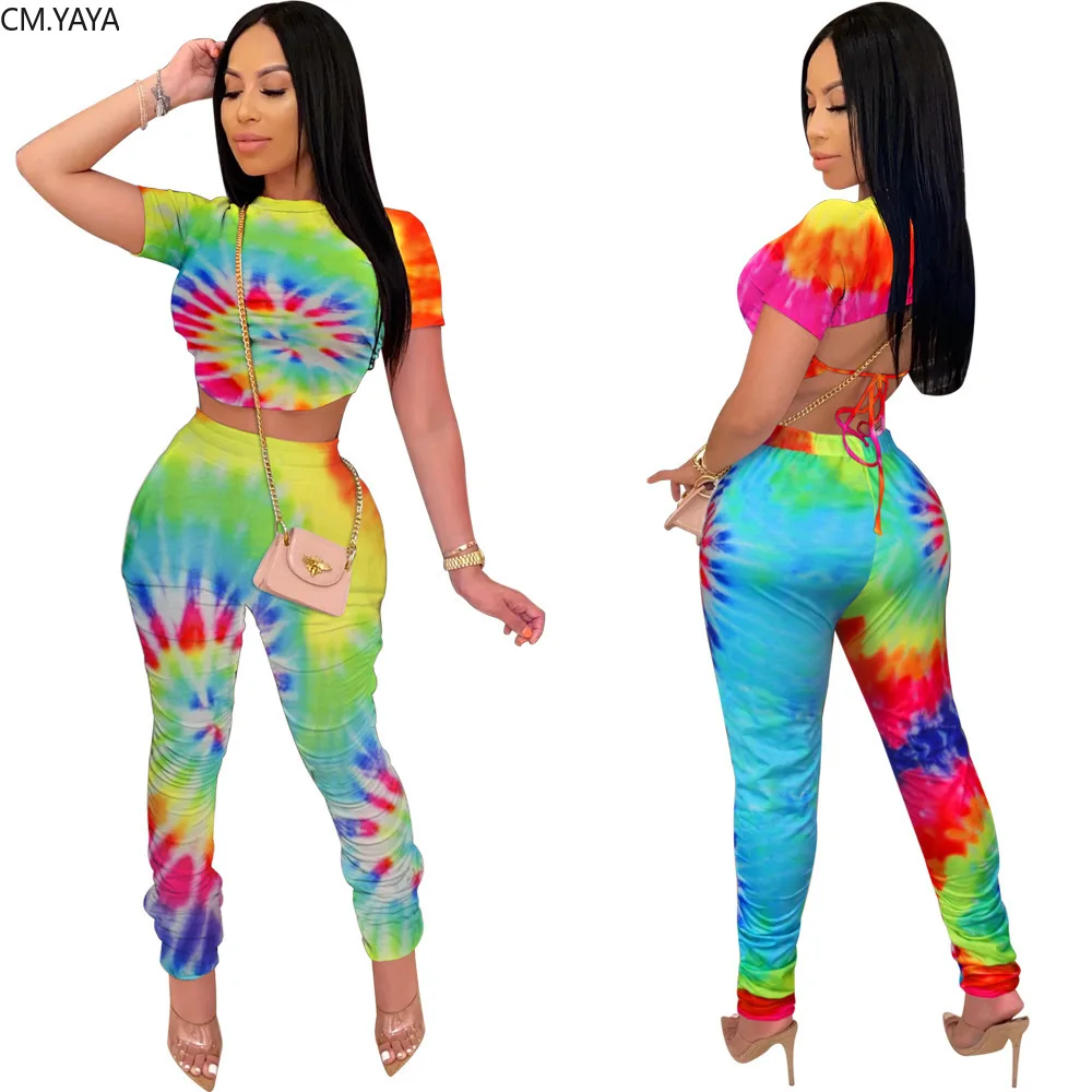 Женский Камуфляжный костюм CM.YAYA укороченный топ с принтом в виде черных дыр