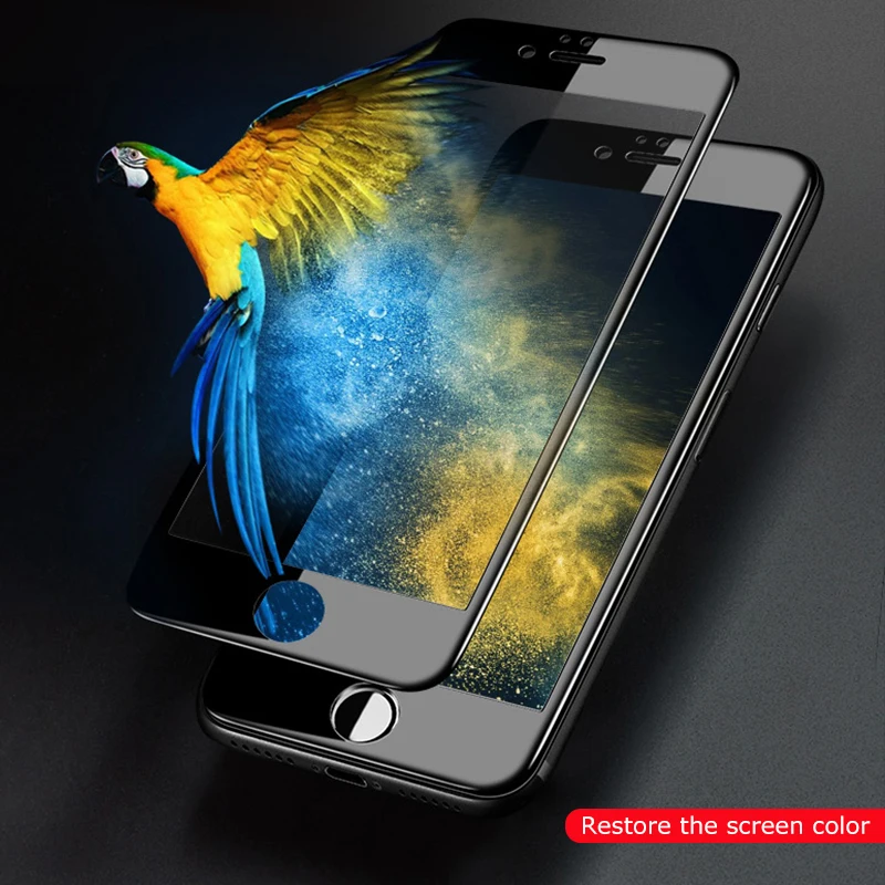 Полное покрытие из закаленного стекла для Iphone Xs Max XR 7Plus 8 6 6s Plus Защита экрана iPhone 7 5