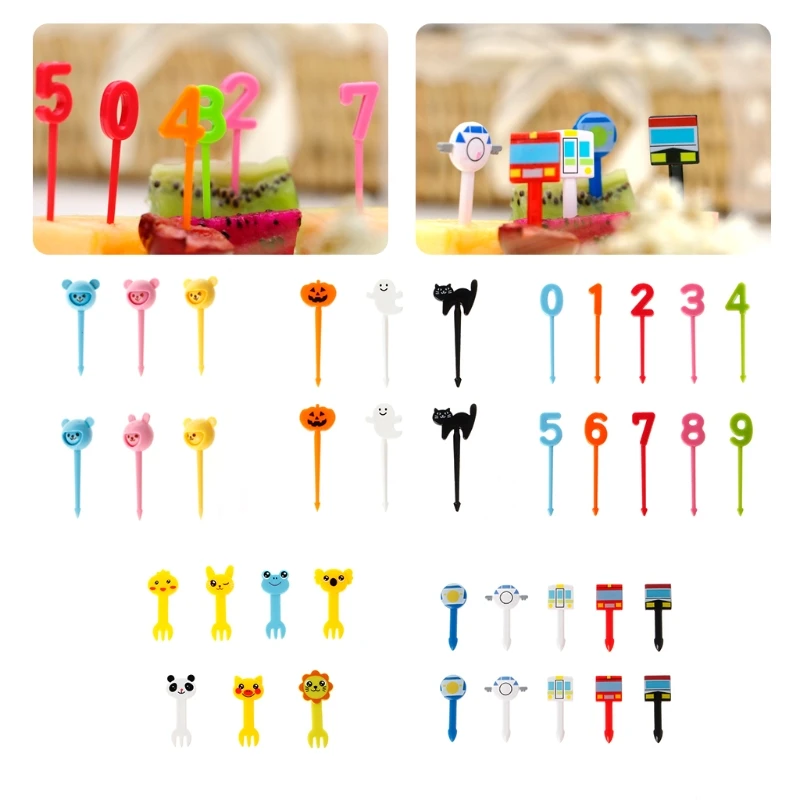 6/10 шт./упак. морских животных ферма вилки для фруктов мини нижнее белье с рисунком