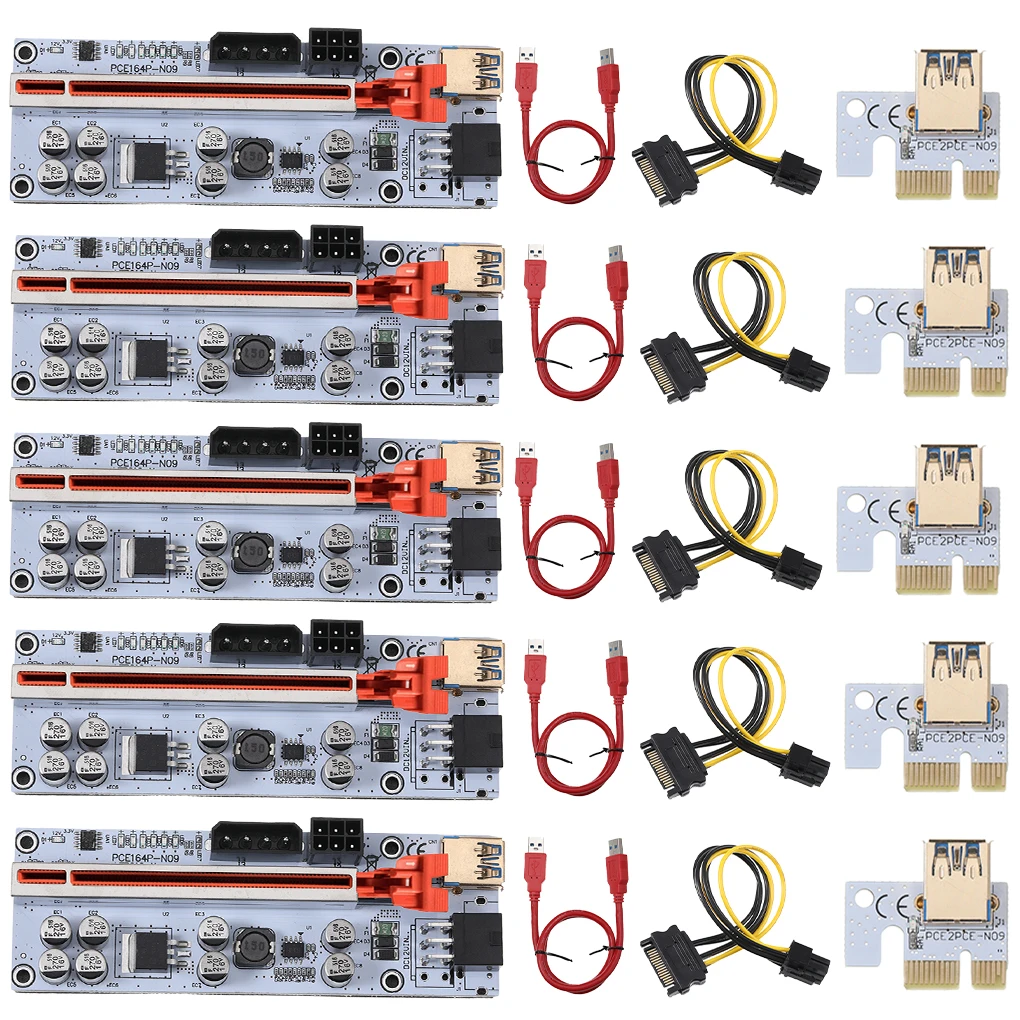 

5 шт., Райзер VER010 USB 3,0 PCI-E