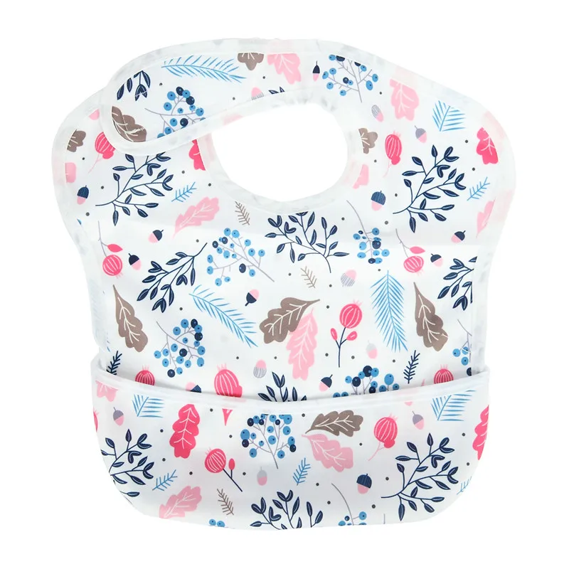 [Sigzagor]1 Baby Bib Feeding Waterproof With Pocket 6 to 24 months - Цвет: BSW4 foliage