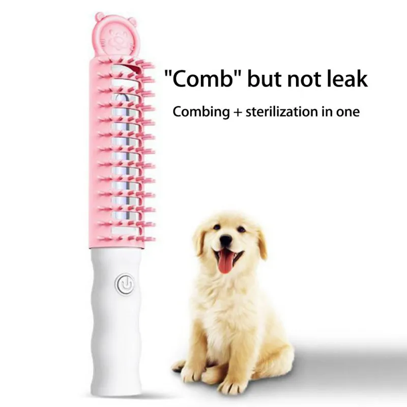 

Pet Massage Comb UV Sterilization Detachable Easy To Clean Massage Brush Pet Supplies*