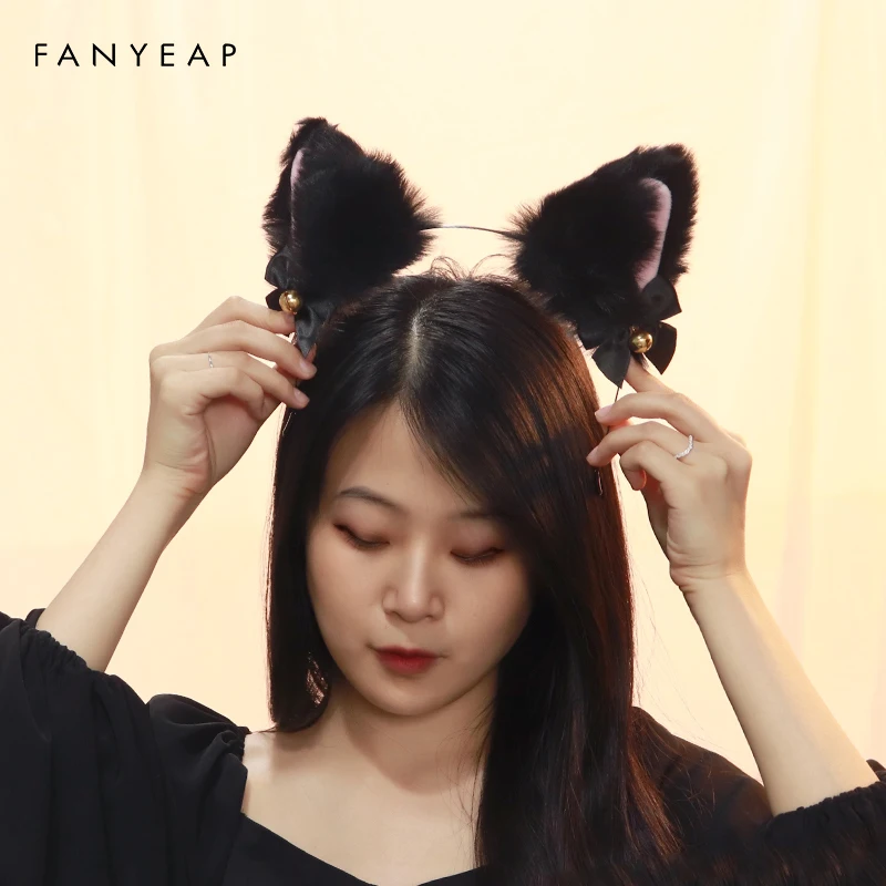 

Cat Ears Cosplay Headband Hair Accessories Cat Ear Party Costume Bell Headwear