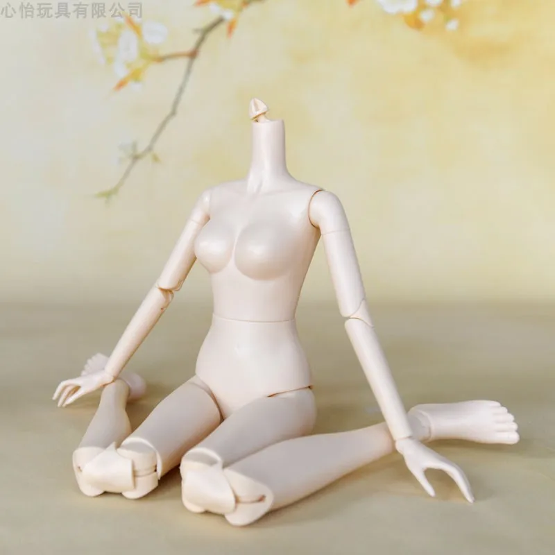 3D реальные глаза Обнаженная 1/4 BJD кукла Синьи/45 см Оригинальная кукла тела с двойным коленом локтевого сустава/для косплея DIY куклы игрушки - Цвет: yellow white skin