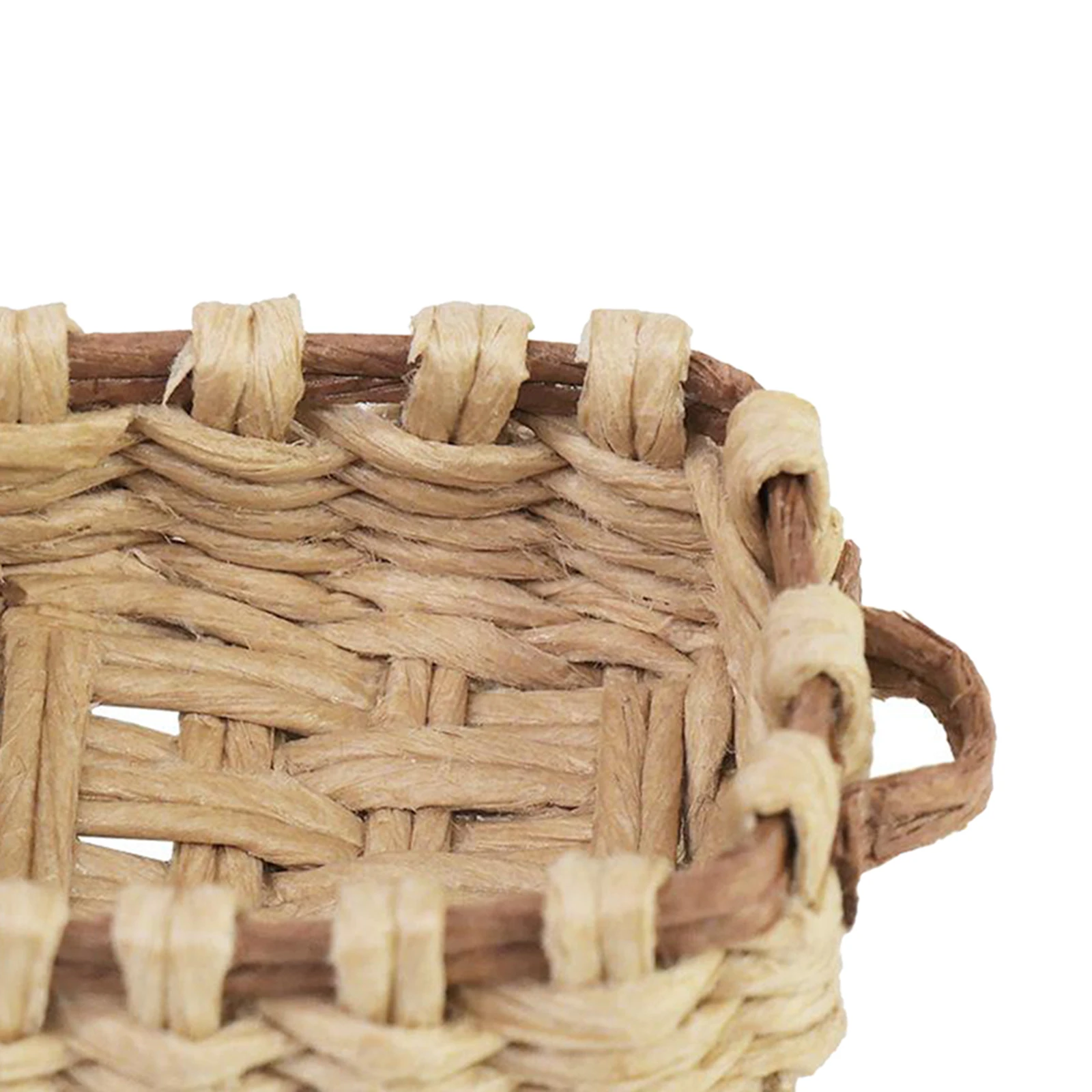 

1/12 Dollhouse Miniature Hand Woven Food Vegetable Storage Basket Pretend Play