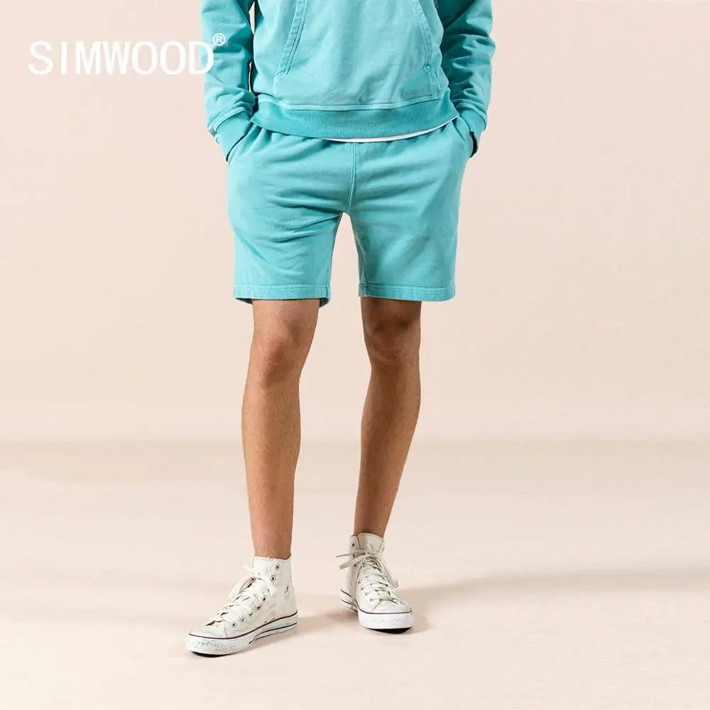 SIMWOOD/Новинка 2021 года Летние спортивные штаны Шорты на завязках Окрашенная одежда
