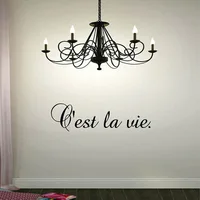 C'est La Vie French Quotes Wall Decal French Wall Decor Art for Living-room Bedroom Lettering Stickers Modern Wallpaper C102