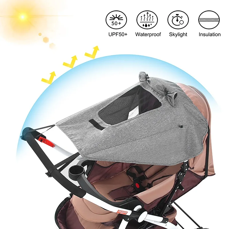 

Universal Baby Stroller Accessories Sun shade Sun Visor Carriage Canopy Cover for Baby Infants Car Seat UV Resistant Hat