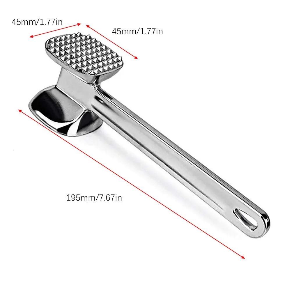 

Kitchen Creative Small Double-Sided Loose Meat Hammer Steak Hammer Sirloin Hammer Aluminum Alloy Steak Tool