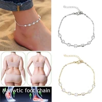 fashion crystal bracelet gold and silver weight loss magnetic therapy ankle weight loss products slimming health jewelry