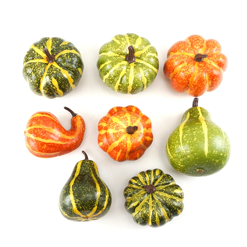 

6/8/12Pcs Foam Artificial Pumpkins Harvest Photograph Props Simulation Halloween Ornament Home Thanksgiving Decoration