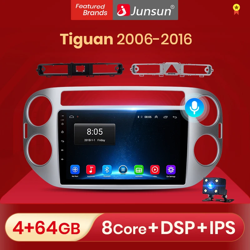 Junsun V1 Android 10 0 AI Голосовое управление автомобильное радио мультимедиа для Volkswagen