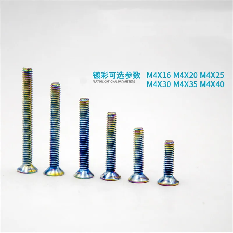 M4 2 шт. красочные декоративные детали для скутера мотоциклетные Болты Винты kawasaki