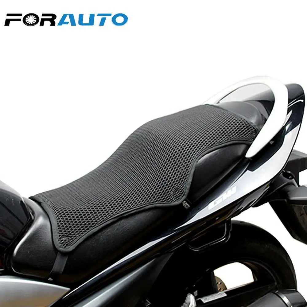 

Motorcycle Seat Protection 3D Air Mesh Fabric Seat Cover Breathable Seat Cushion Anti-Slip Universal