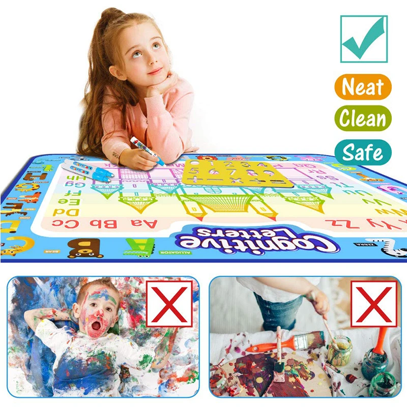 GOOBAT Aqua Magic Doodle, коврик для рисования, коврик для рисования, развивающие игрушки для детей, для малышей, мальчиков и девочек 2, 3, 4, 5, 6, 7, 8 лет