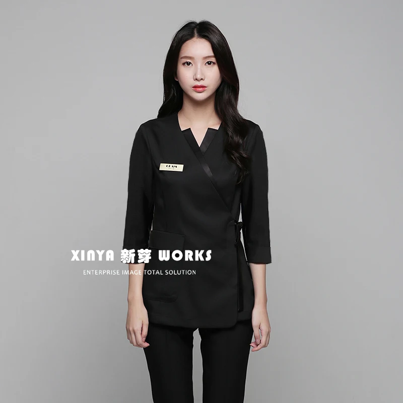 Косметологическая форма для маникюра новый спа-центр здоровья вышивка рабочая