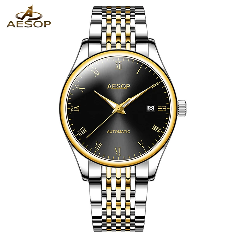 

Brand Luxury AESOP Automatic Mechanical Men Watch Waterproof Male Sapphire Glass Sports Wrist Watches For Clock Relogio Masculin