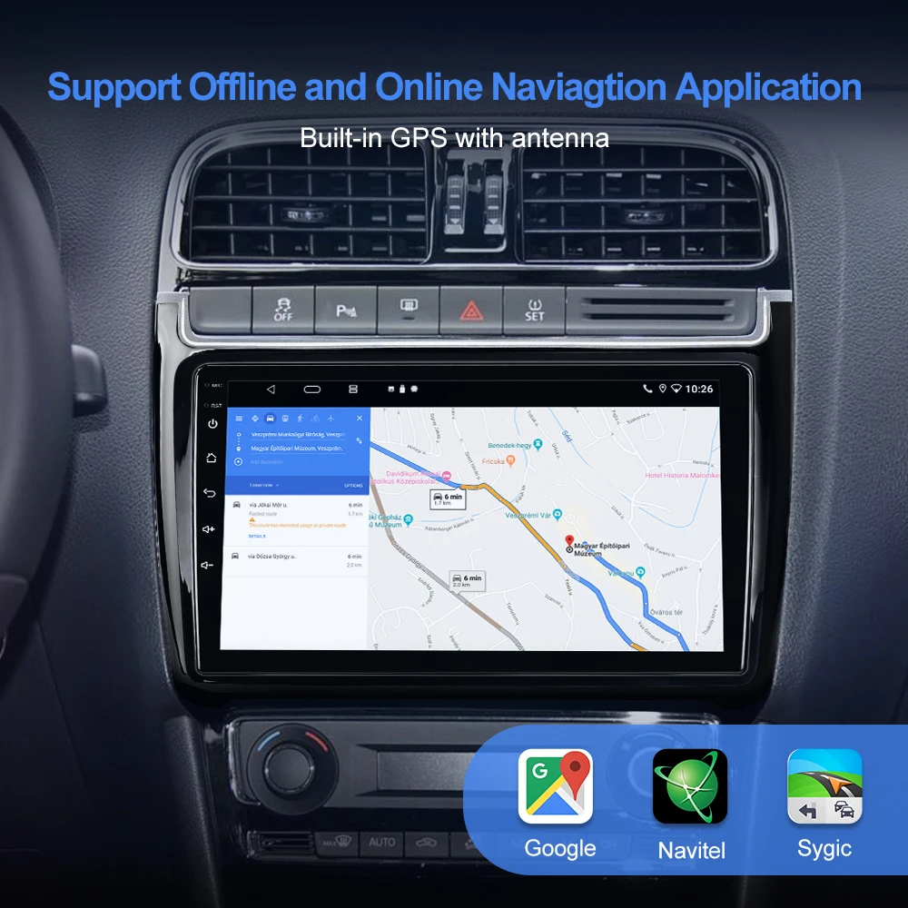 Автомагнитола ISUDAR Android 10 для VW/Volkswagen/POLO Sedan 2009-2017 навигация мультимедийная камера