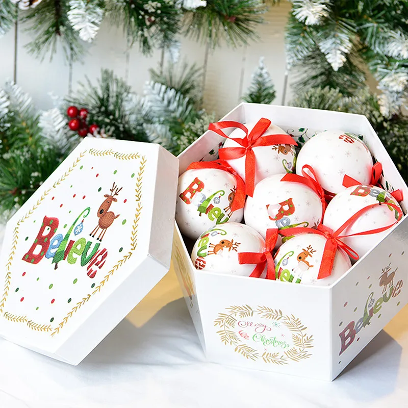 

14pcs/set Christmas Tree Balls Set Ornament Hanging Balls Decorations New Year Decor Balls With Gift Boxes for Family Friend