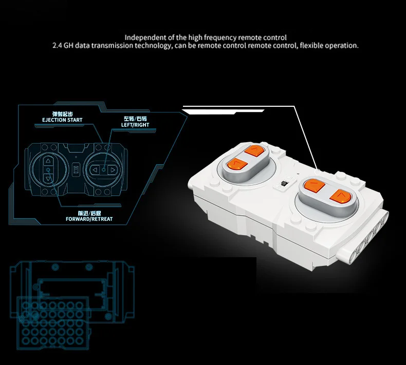 Technic RC Гусеничный трюк гонщик строительные блоки Fit Legoing Creator приложение