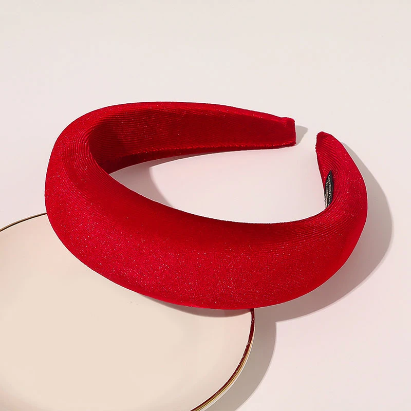 

Non-slip Head Hoop Thick Sponge Hair Hoop Solid Color 5cm Wide Autumn Winter Hair Accessories Women Hairbands Flannel Headband
