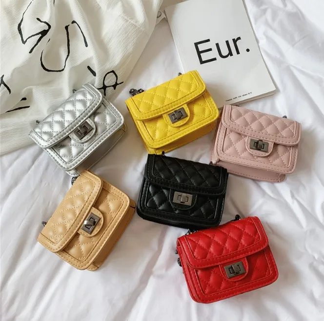 Брендовая дизайнерская детская маленькая сумка-мессенджер с цепочкой модные