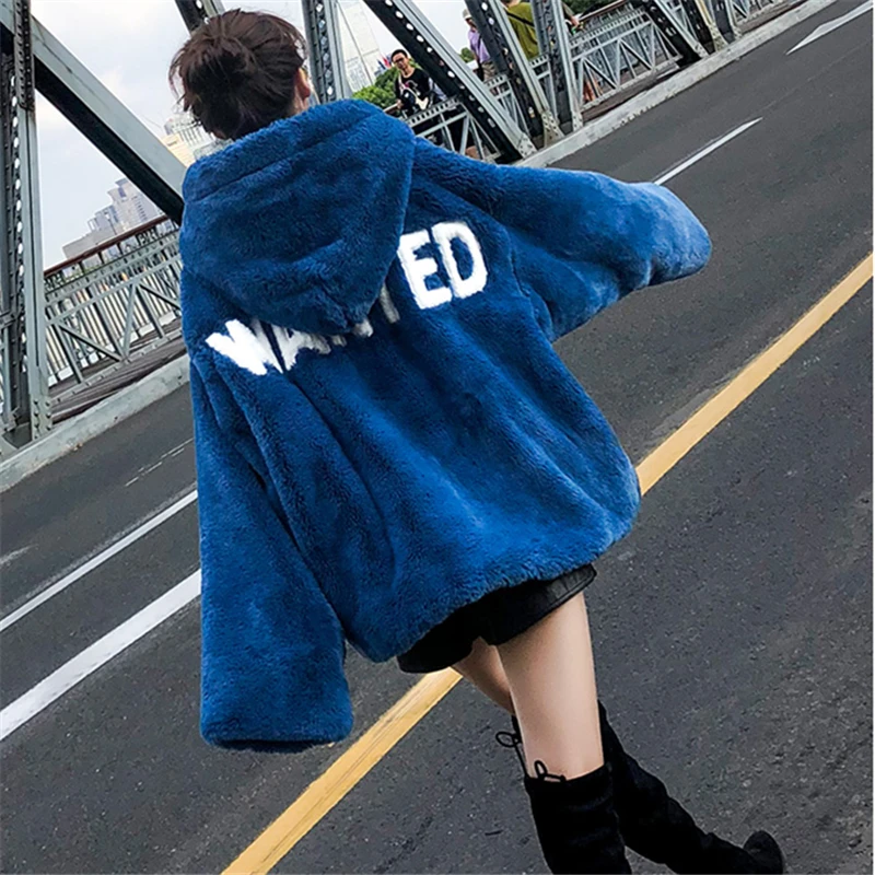 Корейская новая свободная вязаная женская куртка с капюшоном зимняя одежда