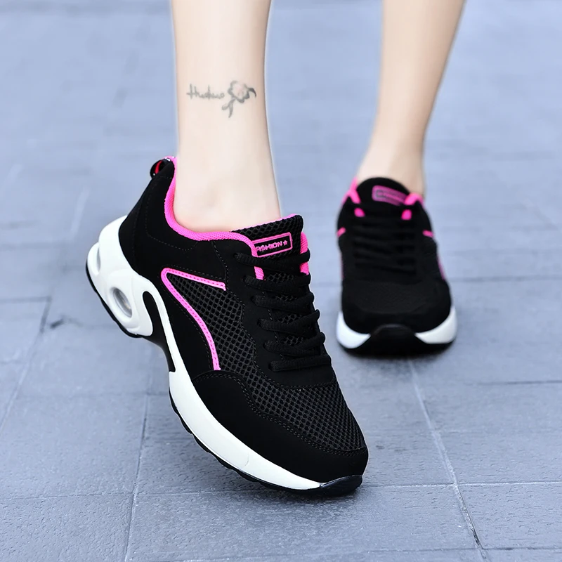 2021 New Summer Mesh Women's Vulcanize Shoes 42 Light Casual Women's Sneakers 41 Big Size Outdoor Walking Women's Flat Shoes