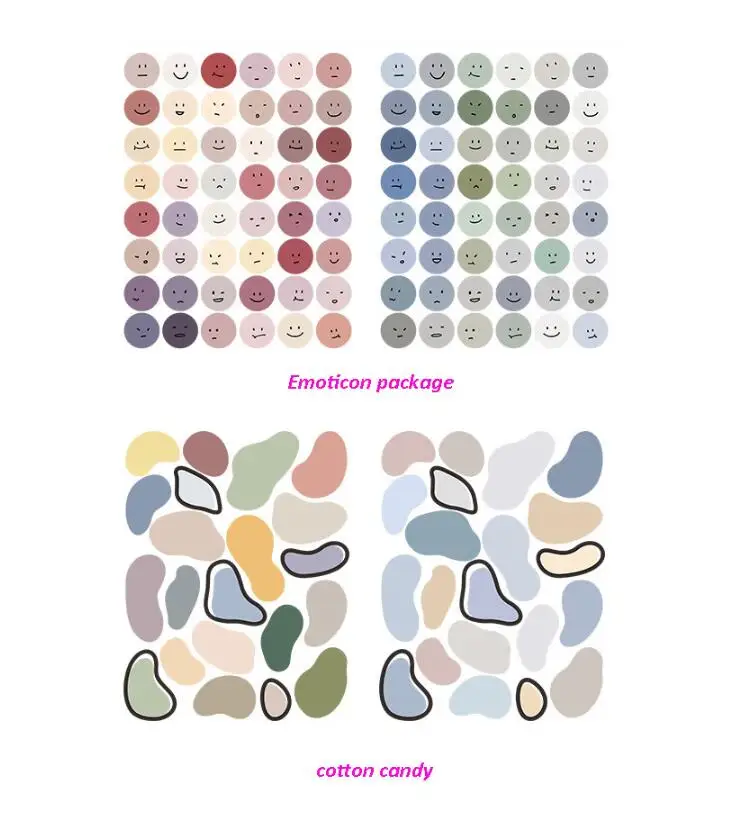 8-4sheets DIY наклейки dot Morandi earth color скрапбук альбом фотообои журнал проект изготовления счастливых открыток украшения уплотнительные наклейки - Цвет: 8-4sheets