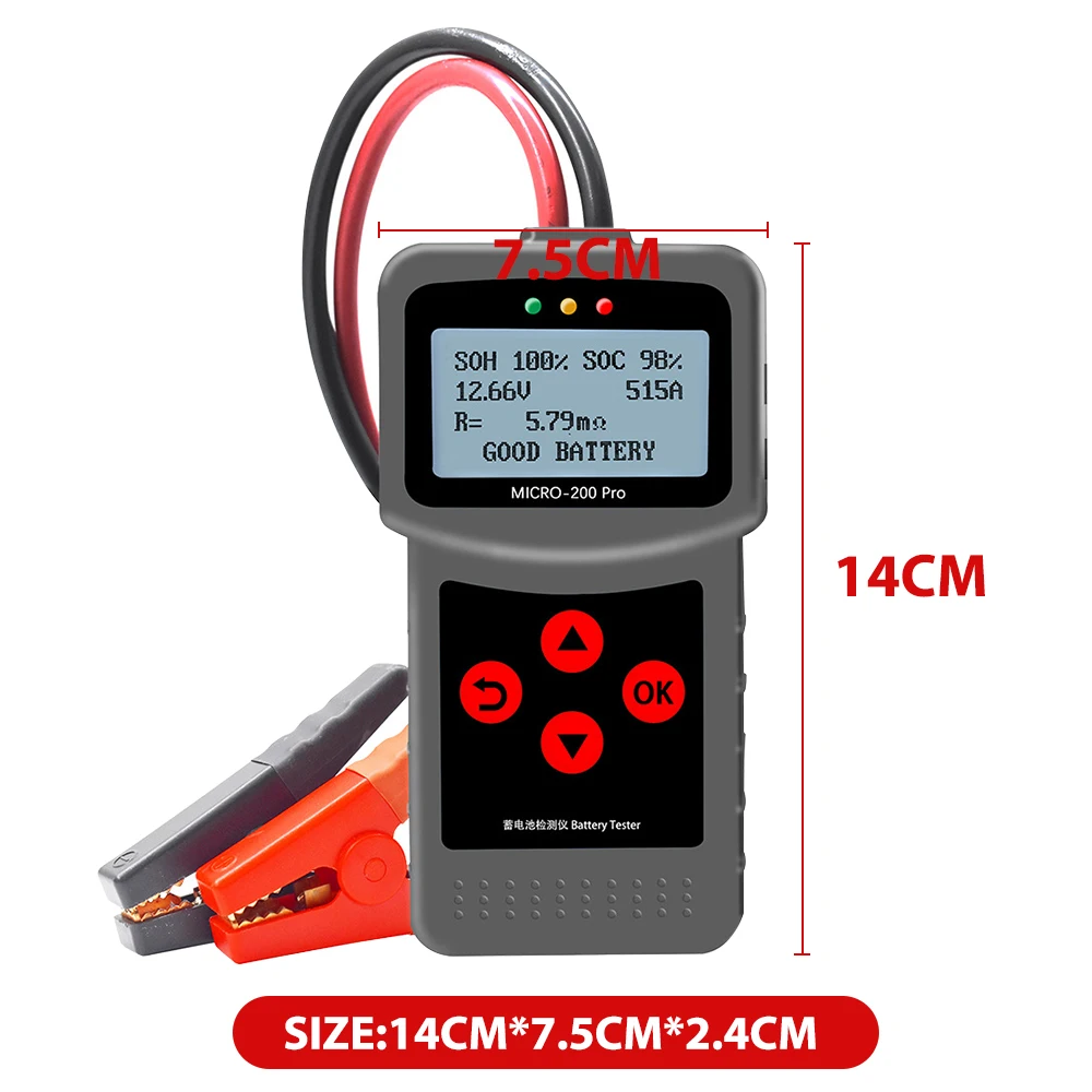 

Vehemo Alternator Motorbike Automotive Diagnostic Lancol MICRO-200 Pro 12V Battery Analyzer Voltage Test Car Battery Tester