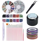 Маникюрный набор для нейл-арта, супер липкий стикерный клей для стразы, ювелирные украшения, набор для дизайна ногтей