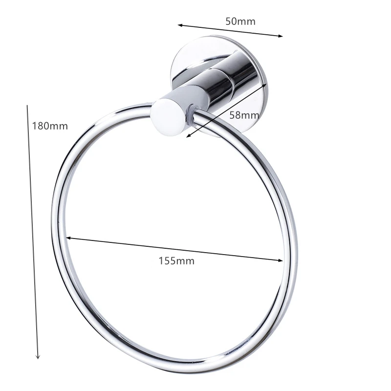 1 шт. самоклеящиеся кольца для полотенец из нержавеющей стали | Строительство и