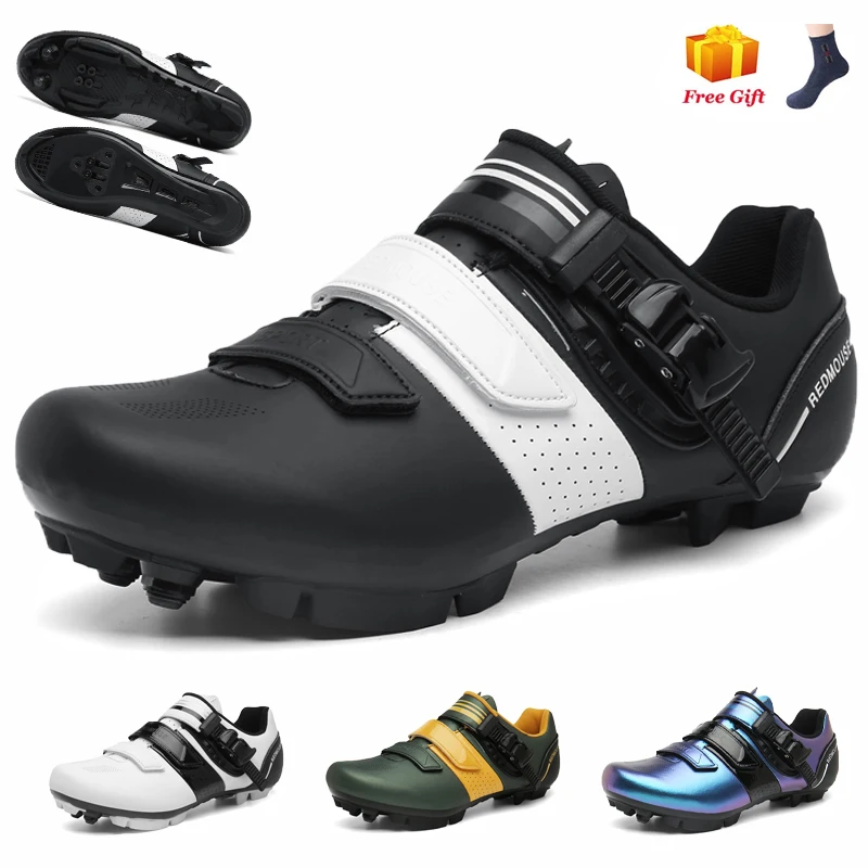 

2022 Road Bicycle Shoes Men Cycling Sneaker Mtb Self-Locking Cleats Mountain Bike Shoes SPD Women Flat Dirt Racing Speed Sneaker