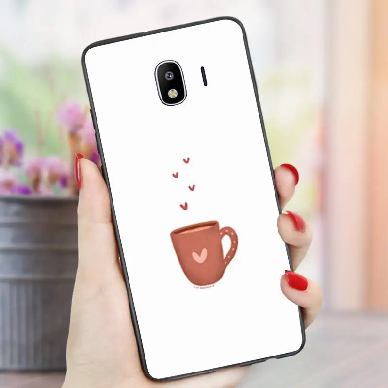 

Coffee Wine Cup Phone Case For Huawei P20 P30 P40 lite2016 2017 pro SMART2019 Black Soft Case nax fundas cover