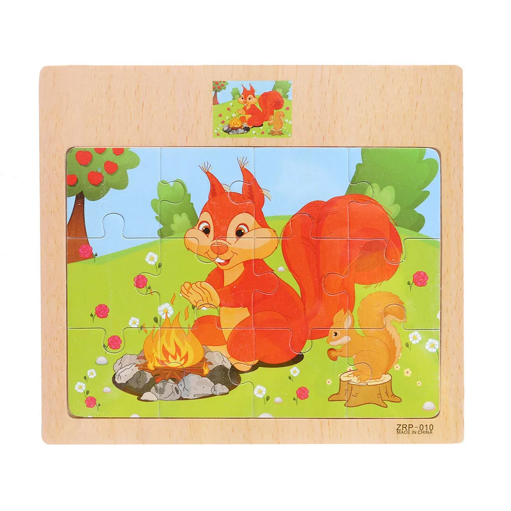 Детские игрушки мультяшное животное/транспортное средство головоломка с