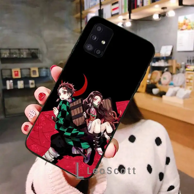 

Anime Demon Slayer nezuko Kimetsu no Yaiba Phone Cases For Samsung A50 A51 A71 A31 A21S S8 S9 S10 S20 S21 Plus Fe Ultra 4G 5G