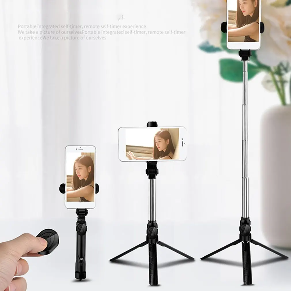

3 in 1 Wireless Bluetooth Selfie Stick for iphone/Android Foldable Handheld Monopod Shutter Remote Extendable Mini Tripod