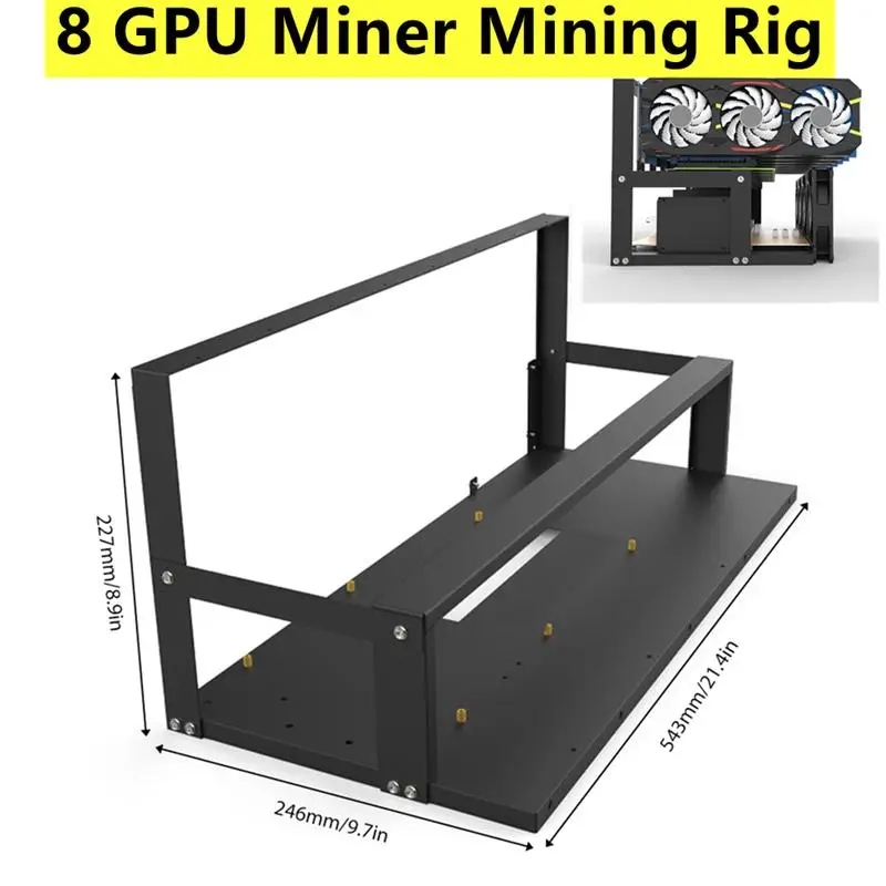 

Новинка, 8 GPU, добывающая установка, алюминиевый чехол для компьютера с открытым Ямом, рамка для майнинга ETH/ETC/ZEC, стойка для майнинга Bitcon, набо...
