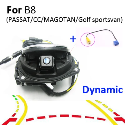 Dynamic For B8 Для VW Знак логотипа умные флип-кейсы заднего вида Камера для VW Golf 5/6/7, MK6/MK7 Passat CC B6/B7/B8 поло EOS Magotan жук - Название цвета: Dynamic For B8