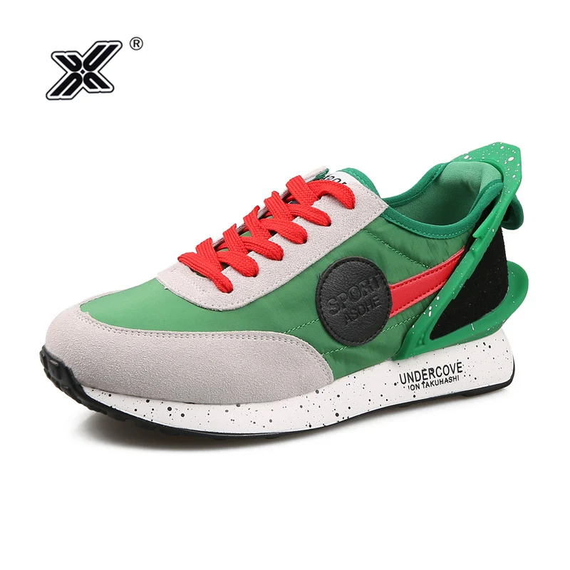 X/брендовые Модные Зеленые разноцветные кроссовки на платформе женские удобные в
