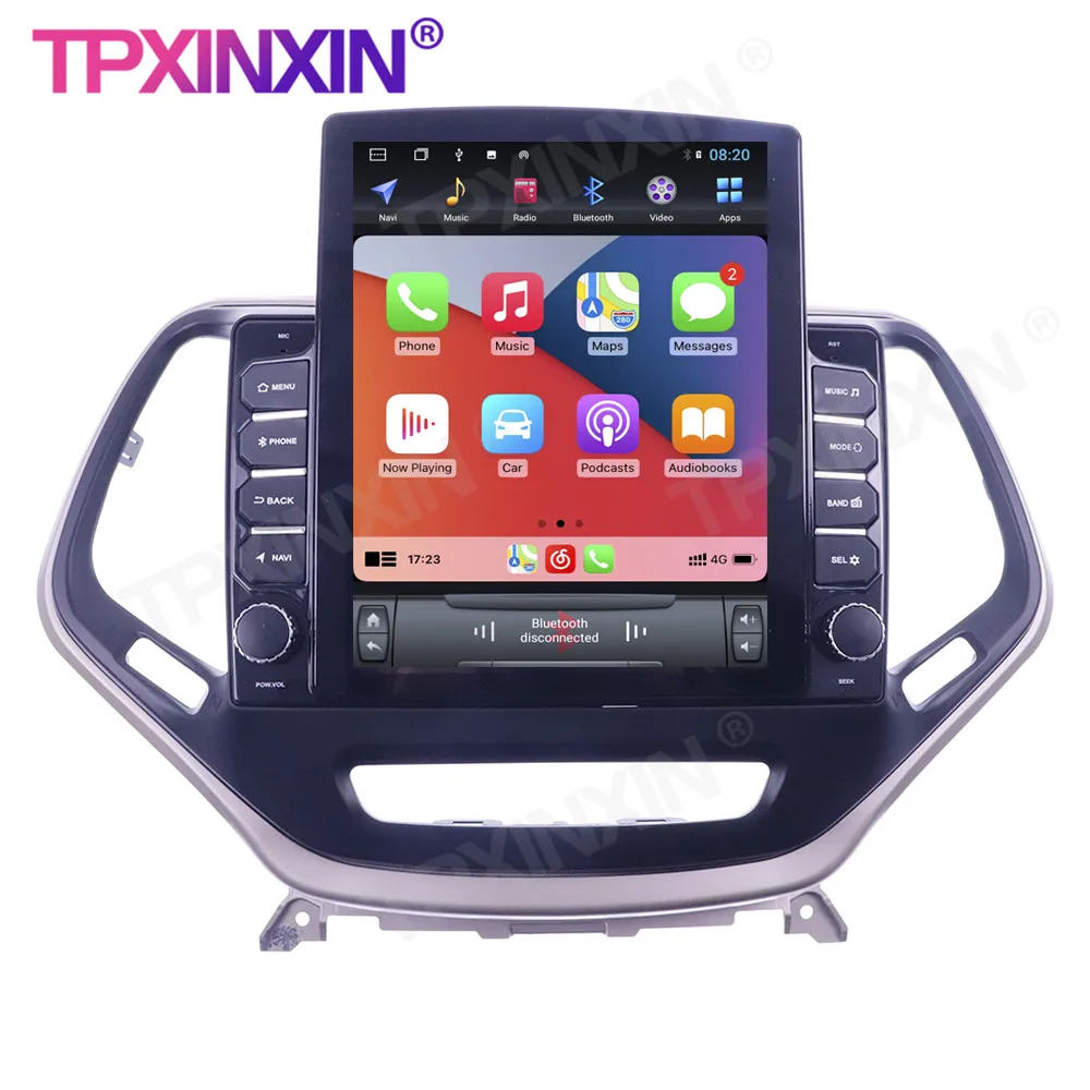 구매 무선 카플레이 터치 스크린 스테레오 수신기 자동차 GPS 네비게이션 라디오 플레이어 라디오, 지프 체로키 2014-2018 안드로이드 10 128G